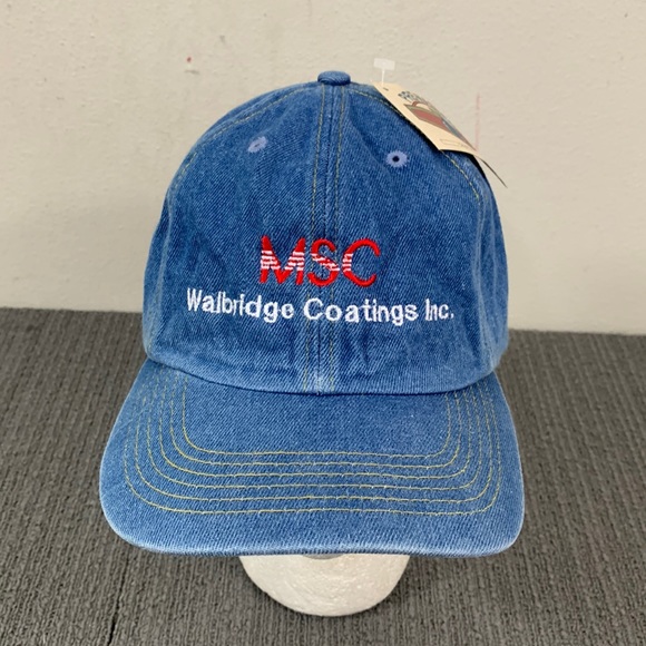 MSC Walbridge Coatings Inc Baseball Hat Unisex OSFA Blue Denim Pre-washed Cap - Picture 1 of 13